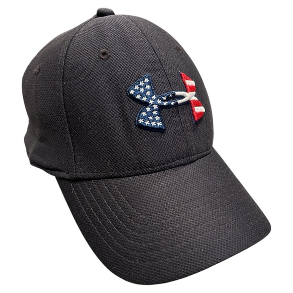 Under Armour Black Hat with Red and Blue Logo - Picture 4 of 7